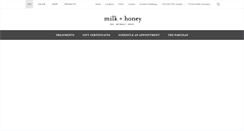 Desktop Screenshot of milkandhoneyspa.com